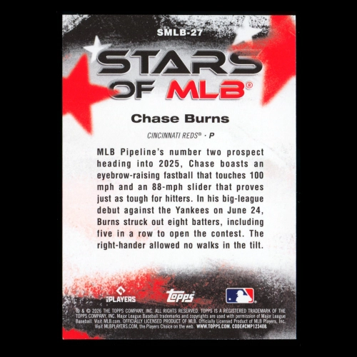 Chase Burns 2026 Topps Stars of MLB Reds