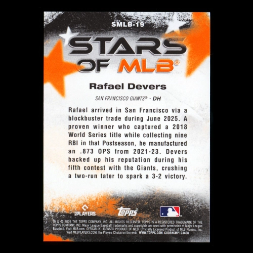 Rafael Devers 2026 Topps Stars of MLB Giants