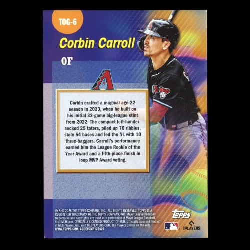 Corbin Carroll 2026 Topps Titans of The Game Diamondbacks