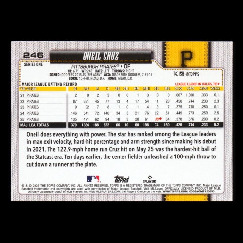 Oneil Cruz 2026 Topps Pirates