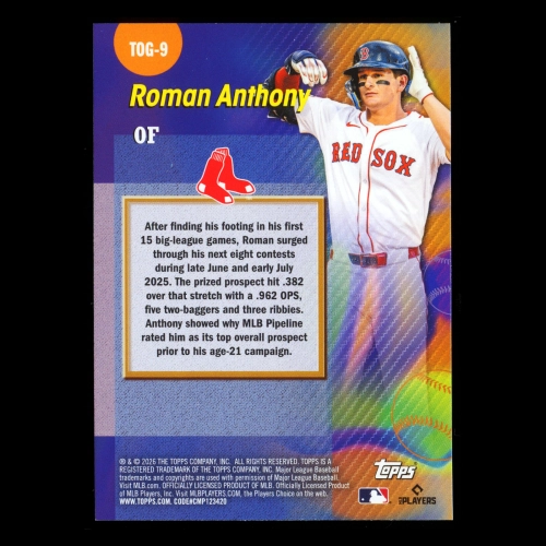 Roman Anthony RC 2026 Topps Titans of The Game Rookie Red Sox