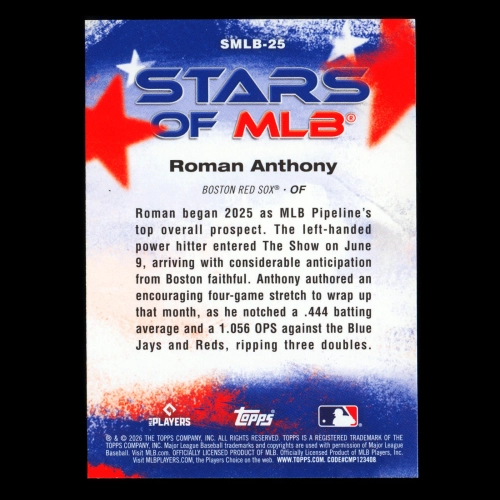 Roman Anthony RC 2026 Topps Stars of MLB Rookie Red Sox