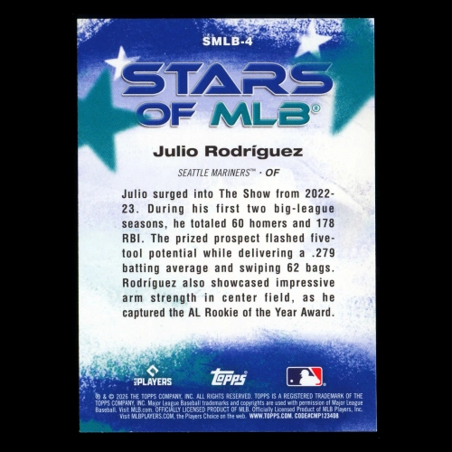 Julio Rodriguez 2026 Topps Stars of MLB Mariners
