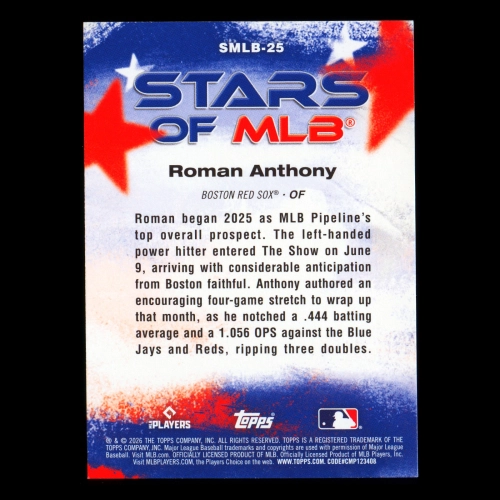 Roman Anthony RC 2026 Topps Stars of MLB Rookie Red Sox