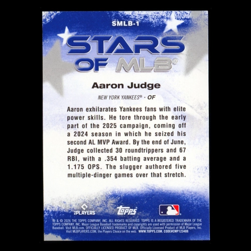 Aaron Judge 2026 Topps Stars of MLB Yankees