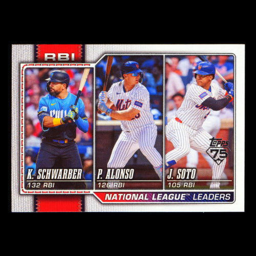 Alonso - Kyle Schwarber - Soto 2026 Topps League Leaders Mets - Phillies - Mets