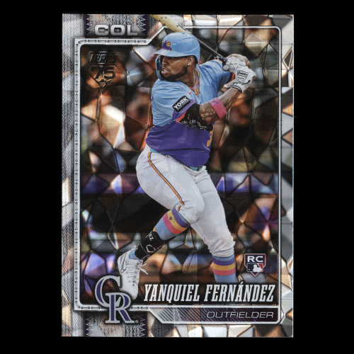 Yanquiel Fernandez RC 2026 Topps Diamante Foil Rookie Rockies