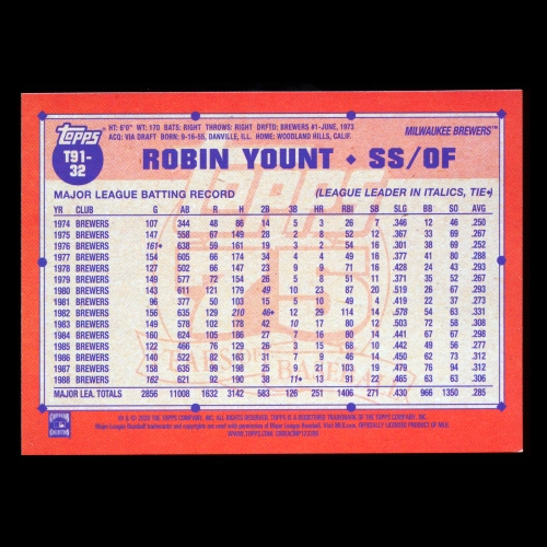 Robin Yount 2026 Topps '91 Topps Brewers