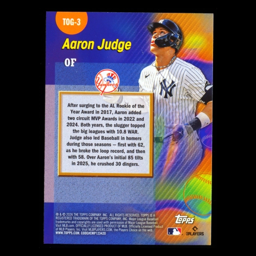 Aaron Judge 2026 Topps Titans Of The Game Yankees
