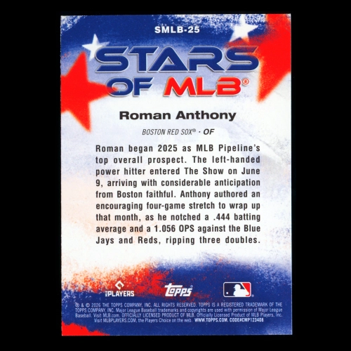Roman Anthony RC 2026 Topps Stars Of MLB Rookie Red Sox
