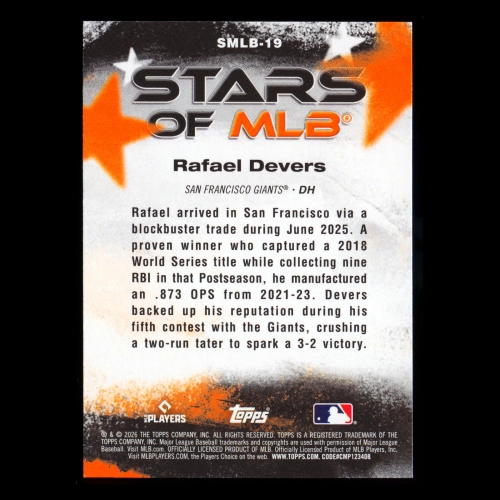 Rafael Devers 2026 Topps Stars Of MLB Giants