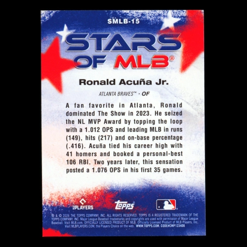 Ronald Acua Jr. 2026 Topps Stars Of MLB Braves