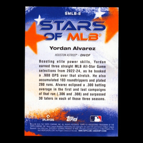 Yordan Alvarez 2026 Topps Stars Of MLB Astros