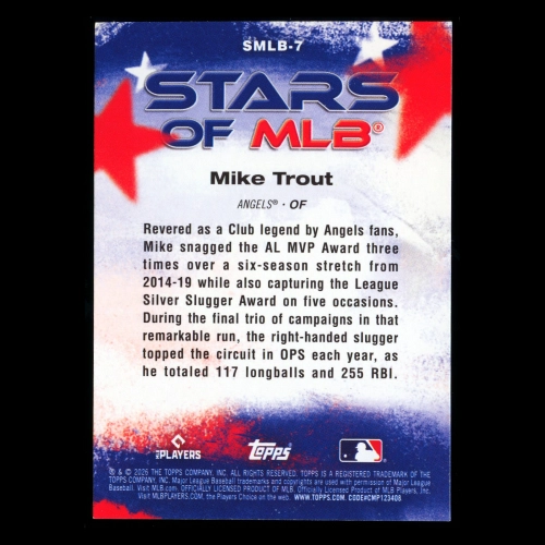 Mike Trout 2026 Topps Stars Of MLB Angels