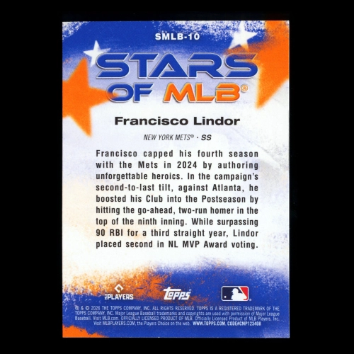 Francisco Lindor 2026 Topps Stars Of MLB Mets
