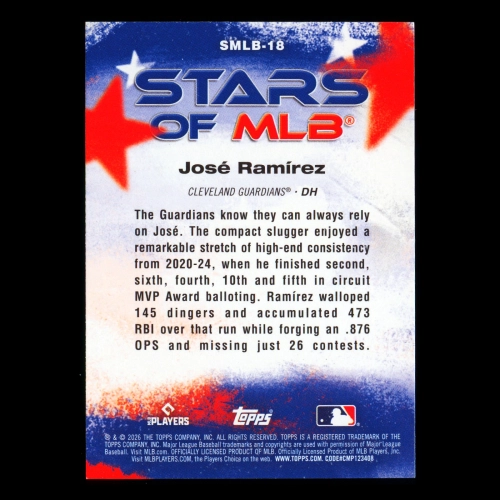 Jos Ramrez 2026 Topps Stars Of MLB Guardians