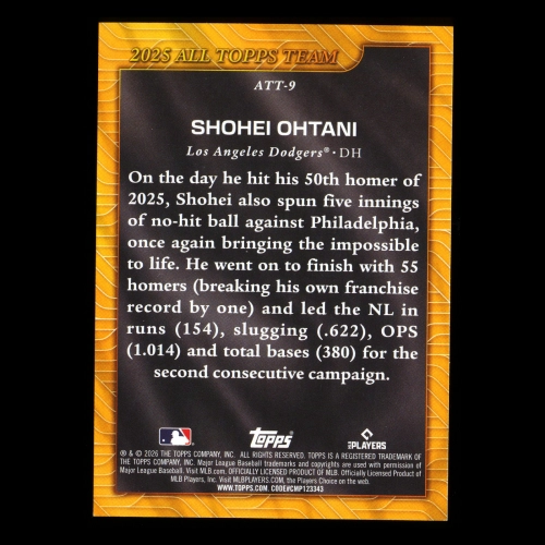 Shohei Ohtani 2026 Topps All-Topps Team Dodgers