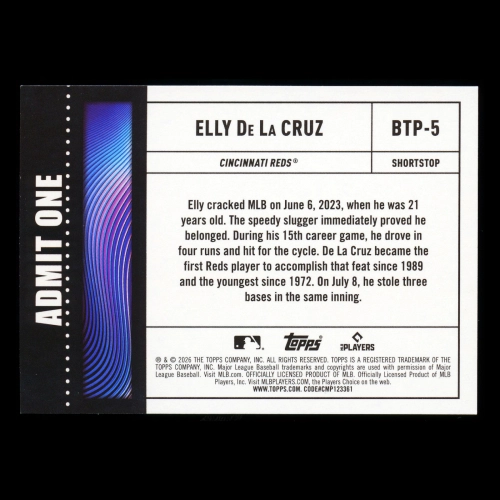 Elly De La Cruz 2026 Topps Big Ticket Players Reds
