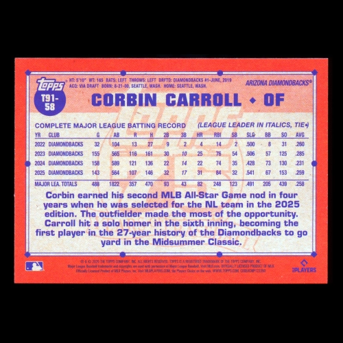 Corbin Carroll 2026 Topps '91 Topps Diamondbacks