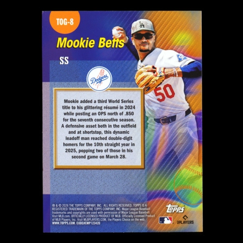 Mookie Betts 2026 Topps Titans Of The Game Dodgers