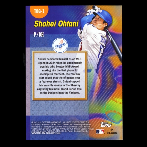 Shohei Ohtani 2026 Topps Titans Of The Game Dodgers