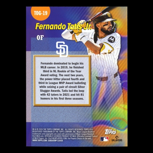 Fernando Tatis Jr. 2026 Topps Titans Of The Game Padres