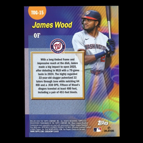 James Wood 2026 Topps Titans Of The Game Nationals
