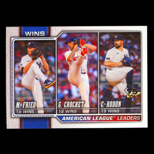 Fried - Crochet - Rodn 2026 Topps League Leaders Yankees - Red Sox - Yankees