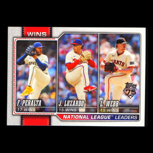 Luzardo - Peralta - Webb 2026 Topps League Leaders Phillies - Brewers - Giants