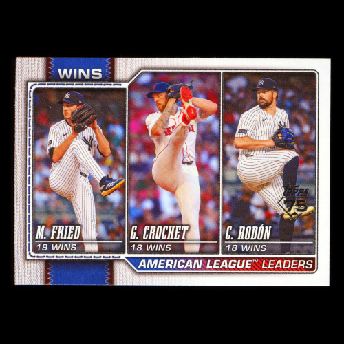 Fried - Crochet - Rodn 2026 Topps League Leaders Yankees - Red Sox - Yankees
