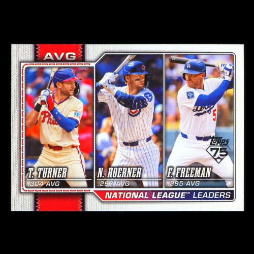 Hoerner - Freeman - Turner 2026 Topps League Leaders Cubs - Dodgers - Phillies