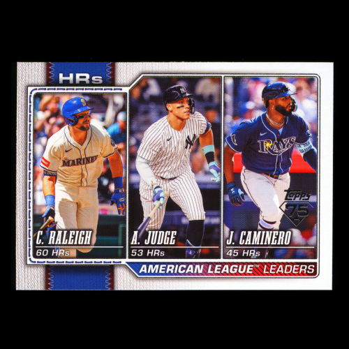 Judge - Caminero - Raleigh 2026 Topps League Leaders Yankees - Rays - Mariners