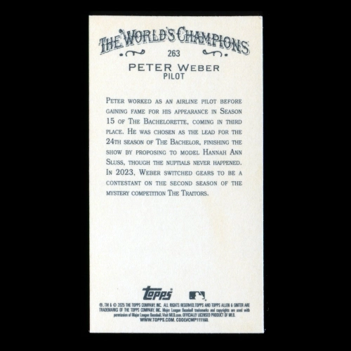 Peter Weber 2025 Allen & Ginter Black Border