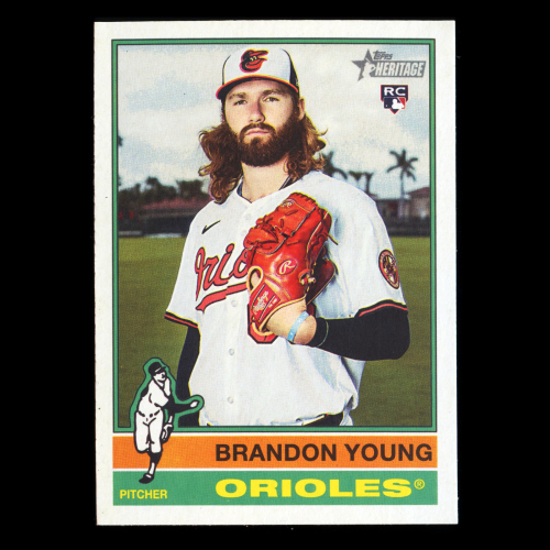 Brandon Young RC 2025 Topps Heritage Rookie Orioles