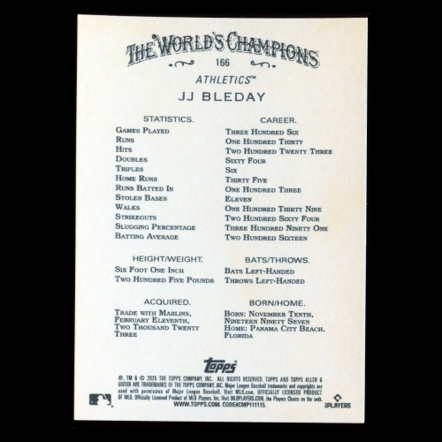 JJ Bleday 2025 Allen & Ginter Athletics