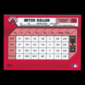 Mitch Keller 2019 Bowman Chrome 30 Anniversary Pirates