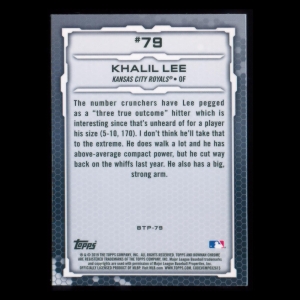 Khalil Lee 2019 Bowman Chrome Top 100 #79 Royals