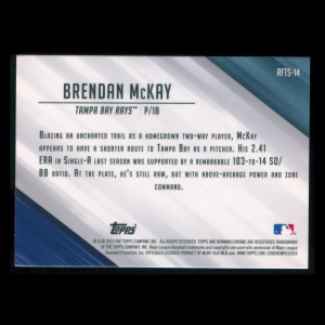 Brendan McKay 2019 Bowman Chrome Read for the Show Rays