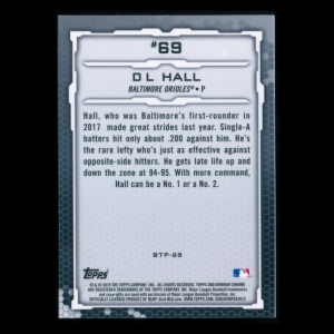 D.L. Hall 2019 Bowman Chrome Top 100 #69 Orioles