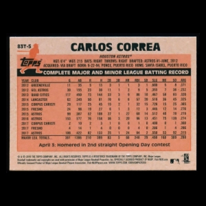 Carlos Correa Topps Chrome 1983 Retro 35th Anniversary Astros