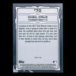 O'Neil Cruz 2019 Bowman Chrome Top 100 #70 Pirates