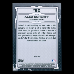 Alex Scherff 2019 Bowman Chrome Top 100 #80 Red Sox