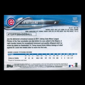 Jen-Ho Tseng RC 2018 Topps Chrome Rookie Cubs