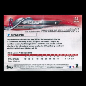 Troy Scribner RC 2018 Topps Chrome Rookie Angels