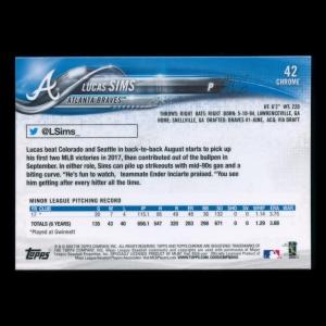 Lucas Sims RC 2018 Topps Chrome Rookie Braves