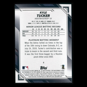 Kyle Tucker RC 2019 Bowman Platinum Rookie Astros