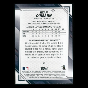 Ryan O'Hearn RC 2019 Bowman Platinum Rookie Royals