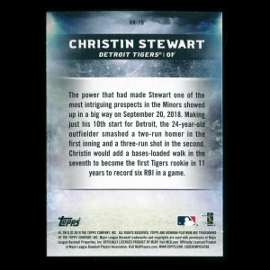 Christin Stewart RC 2019 Bowman Platinum Renowned Rookie Tigers
