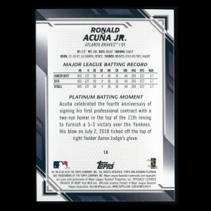 Ronald Acuna Jr. 2019 Bowman Platinum Braves