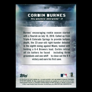 Corbin Burnes RC 2019 Bowman Platinum Renowned Rookie Brewers